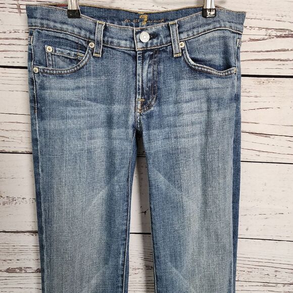 7 for all Mankind Low Rise Bootcut Jeans Size 26 - Picture 3 of 12